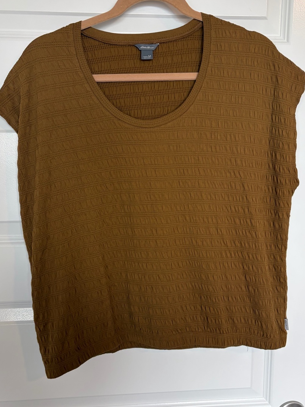 Eddie Bauer Textured Dark Mustard Top